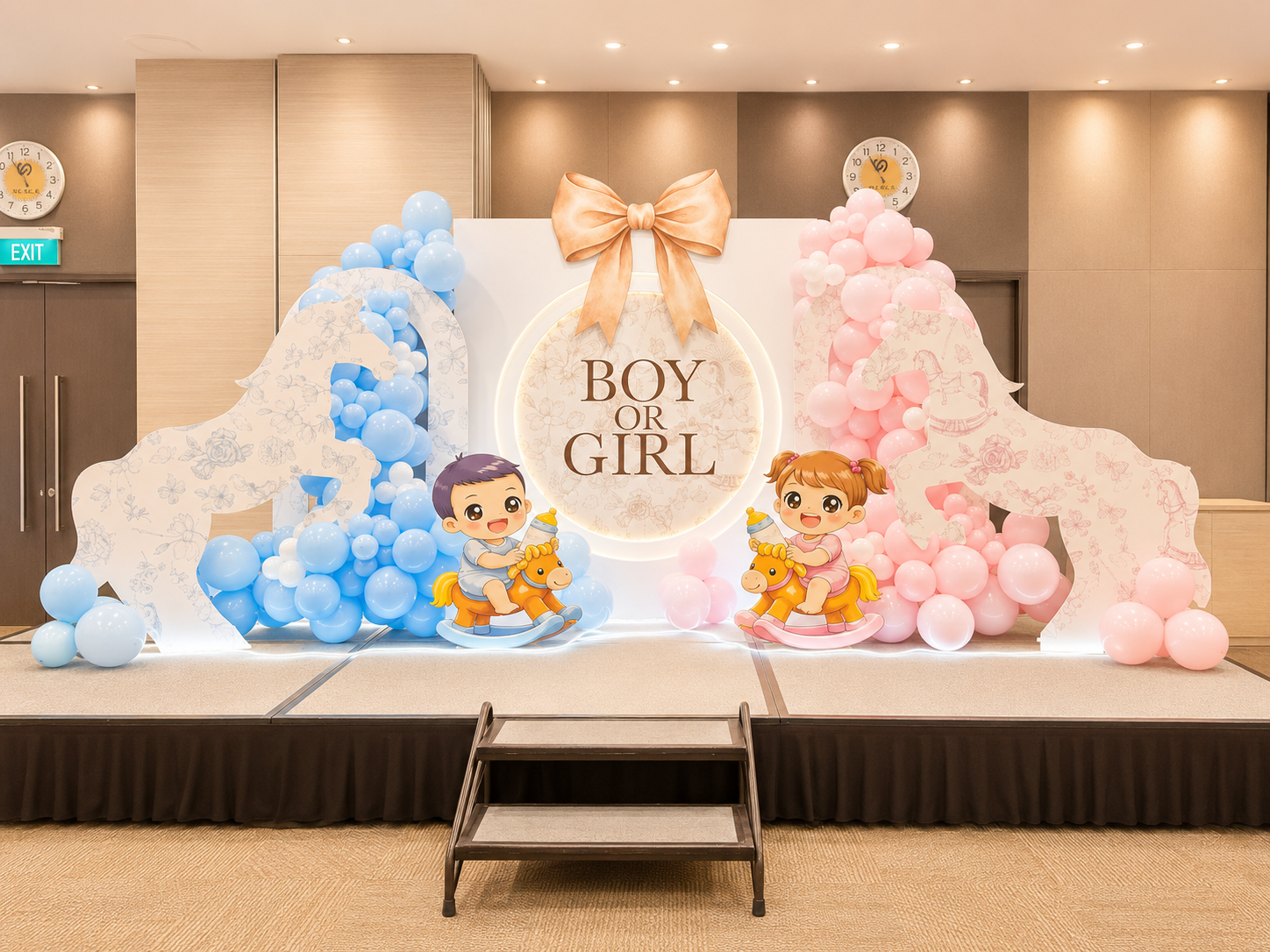 Gender reveal setup